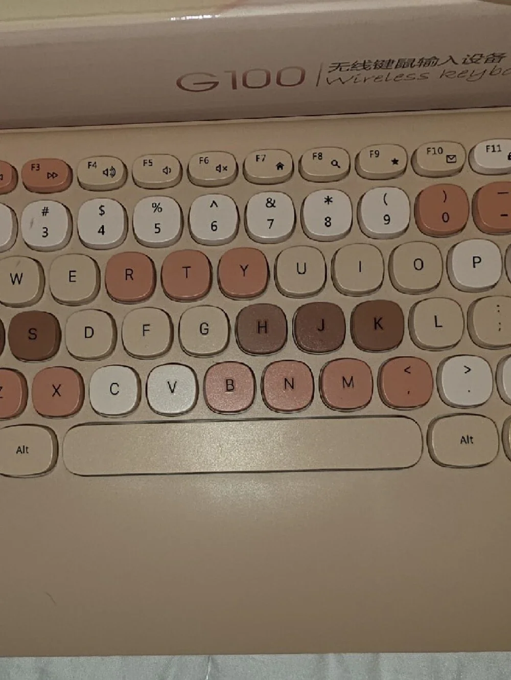 GEEZER Wireless Keyboard & Mouse Set - Pink/Peach